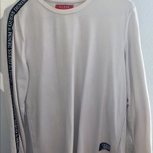 Guess white long sleeve shirt